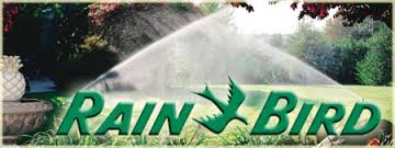 RainBird logo with sprinklers in background