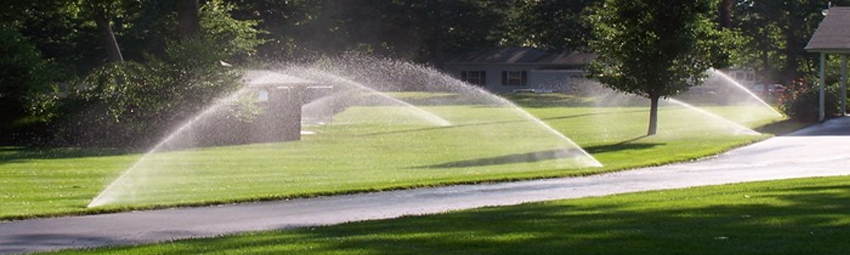 sprinklers in yard